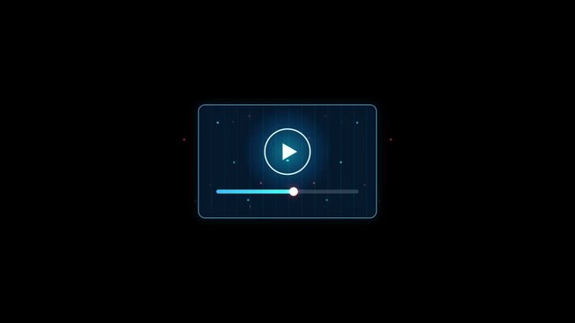 Abstract Futuristic Holographic Media Interface Loop Seamless Loop ...