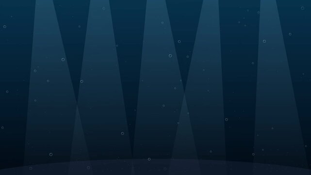 Underwater god rays with rising bubbles ocean loop