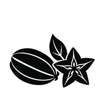 Star Fruit with silhouette
