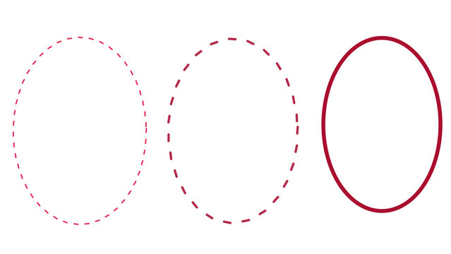 Dotted circle cutline. Dashed circle icon. Dotted round lines. Simple dashed circle set isolated