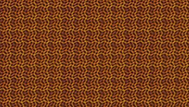 Seamless Wavy Line Pattern in Brown and Golden Tones