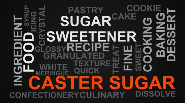 Caster Sugar Word Cloud