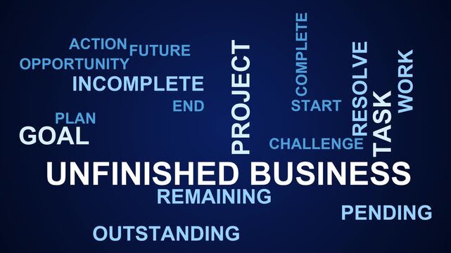 Unfinished Business Word Cloud