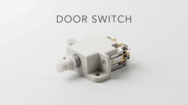 Door switch sensor for refrigerator or security alarm systems isolated on white background