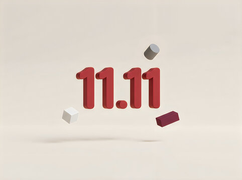 Ecommerce-Sale-Promotion-Background-Online-Shopping-Sale-Design-Ecommerce-Sale-Promotion-Background 3d red numbers eleven eleven floating with cubes