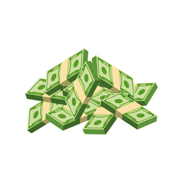 Stack of colorful dollar bills icon