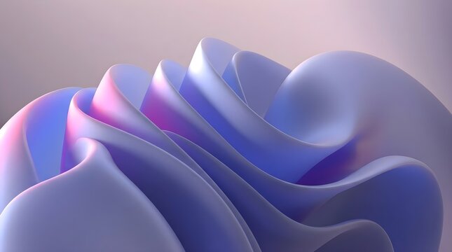 Abstract Flowing Curves with Soft Pastel Gradients and Smooth Silky Textures for Modern Digital Wallpaper Backgrounds