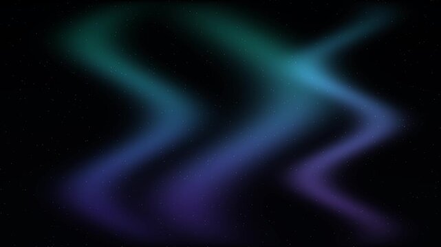 Flowing aurora borealis particles teal violet abstract background loop