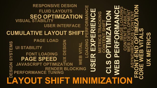 Layout Shift Minimization Word Cloud