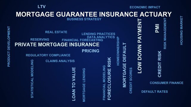 Mortgage Guarantee Insurance Actuary Word Cloud