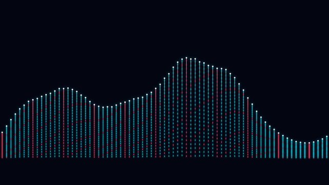 Abstract digital data visualization with glowing light lines and