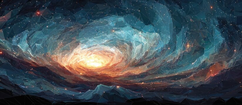 Vibrant Cosmic Galaxy Swirl.