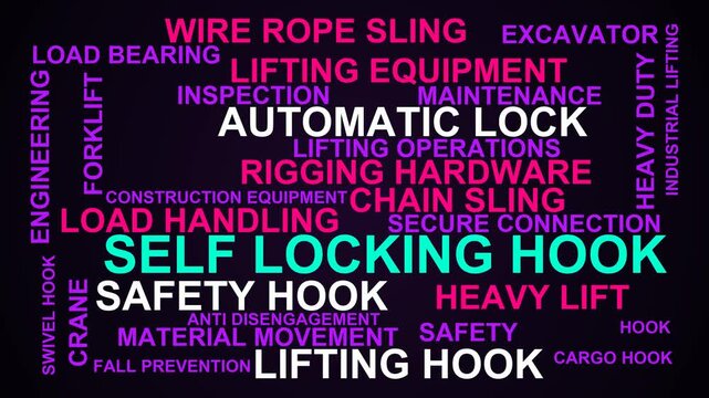 Self Locking Hook Word Cloud