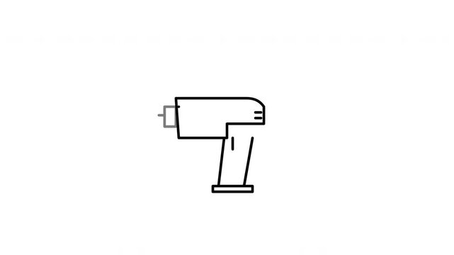 Barcode Scanner Line Icon. Handheld Device for Retail, Inventory, Logistics. Simple Outline Graphic for Digital Design
