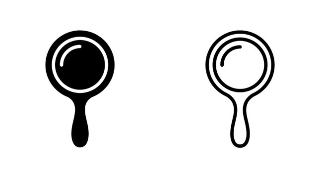 Handheld vanity mirror set for personal grooming and beauty