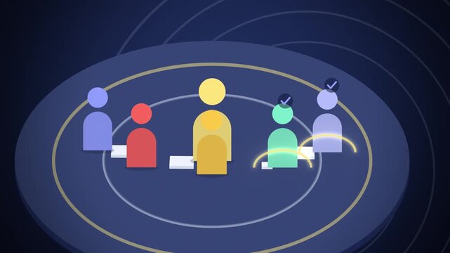 Coral pictogram manager delegating tasks to the team detail view