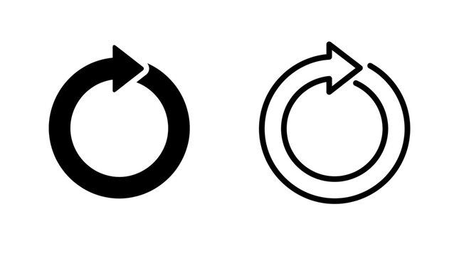 Rotation refresh arrows in circular motion for reloading data
