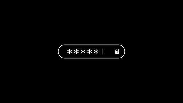 Digital password input field showing access granted on black background