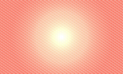 Coral pink geometric pattern with repeating scalloped scales and central light glow © RafiqulIslam