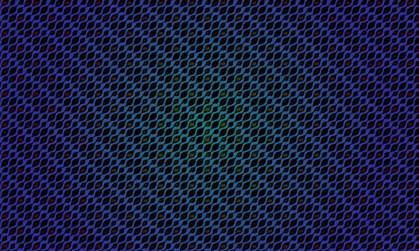 Dark blue geometric pattern with repeating interlocking oval shapes