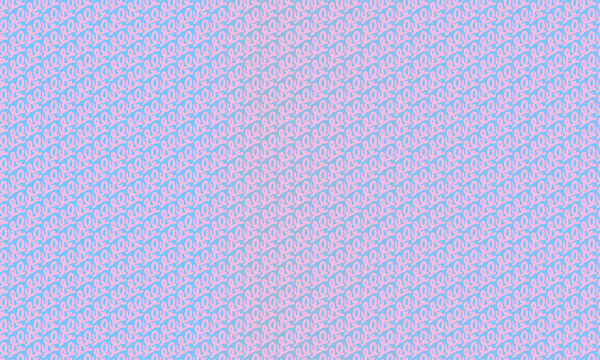 Repeating pattern of pink number 600 silhouettes on a blue background