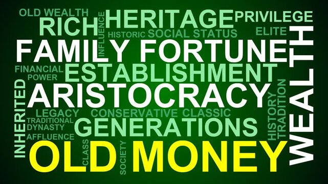 Old Money Word Cloud