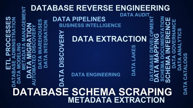 Database Schema Scraping Word Cloud