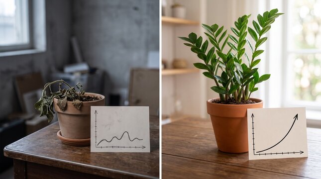 Flat to Rising Growth Chart