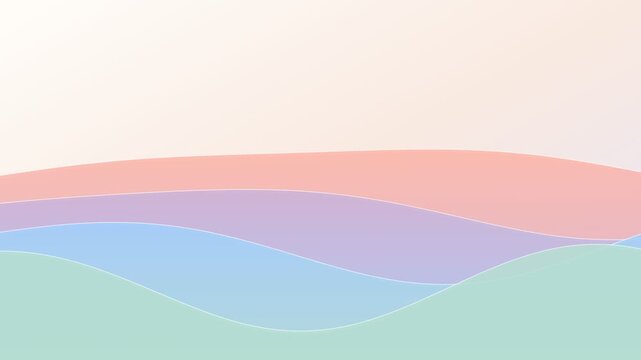Soft pastel gradient waves gently undulate in a seamless loop animation, creating a serene abstract background with smooth flowing motion