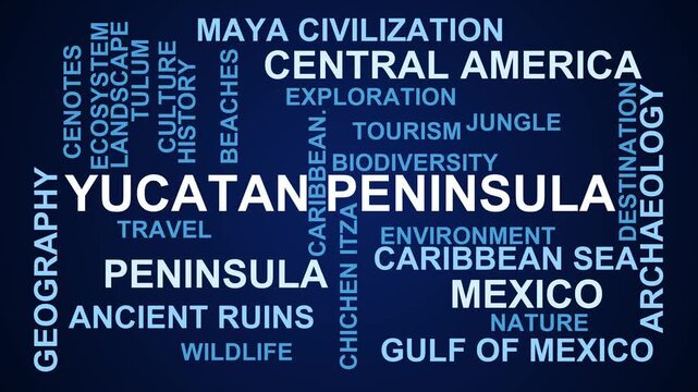 Yucatan Peninsula Word Cloud