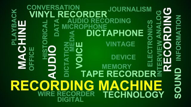 Recording Machine Word Cloud