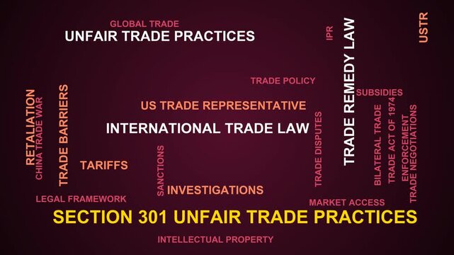 Section 301 Unfair Trade Practices Word Cloud