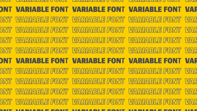 Variable Font Scrolling Loop Title Wide