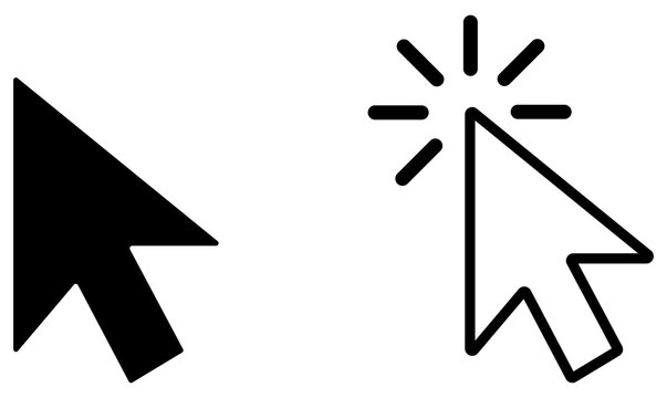 Digital computer mouse cursor and clicking