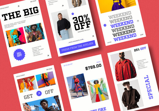 Fashion Sale Social Media Post Template Collection