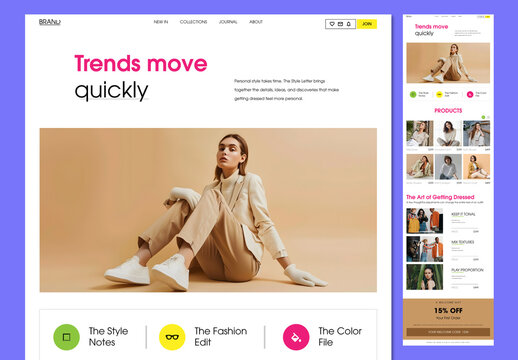 Fashion Ecommerce Website Landing Page Template