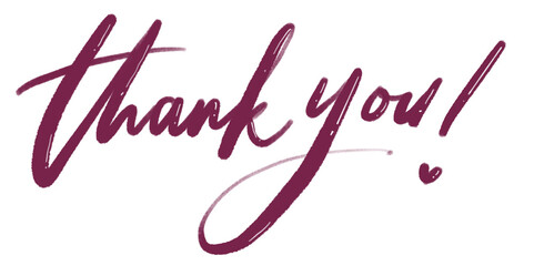 Thank you hand drawn lettering words thanks greeting paint card  © greiroom