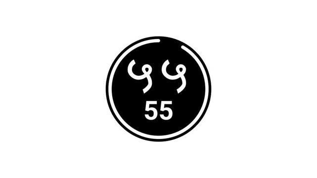 60-second (1 min) black countdown timer displaying Devanagari and Western Arabic on white bg. Stroke animate according to elapsed time. Hindi, Sanskrit, and Indian script-inspired. 4K Motion Graphics