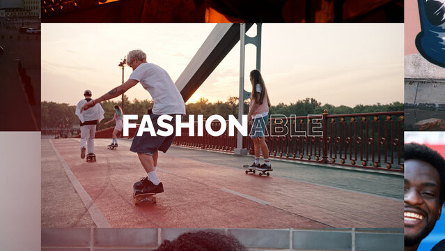 Multiframe Media Opener Slideshow template contains 24 media placeholders, 7 text placeholders, and 1 logo placeholder. Available in 4K.	