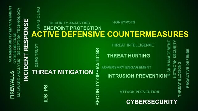 Active Defensive Countermeasures Word Cloud