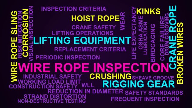 Wire Rope Inspection Word Cloud