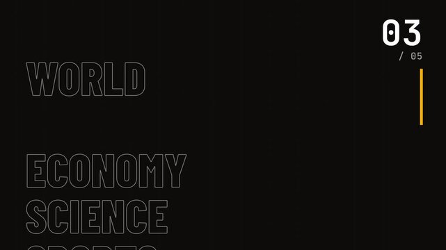 Breaking news intro, modern broadcast opener with world globe