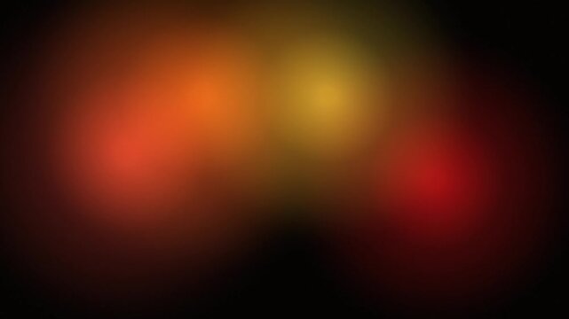 Cinematic warm bokeh light leaks, glowing orange and red soft focus orbs, atmospheric dark background for creative video transitions