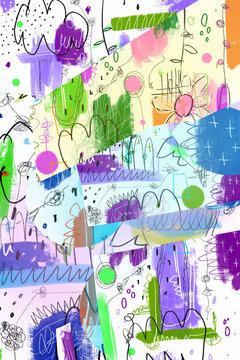 Colorful abstract illustration shows chaos and creativity