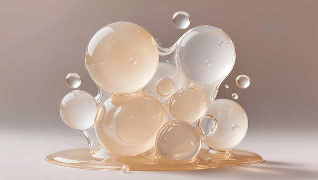 Ceramide, Squalane and Ectoin Serum Bubbles for Skin Barrier Repair and Hydration