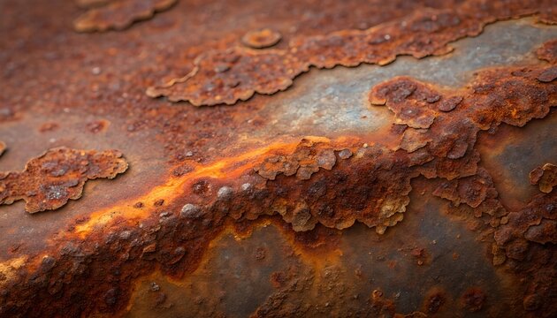 Rusty Metal Surface with Textured Corrosion Detailing