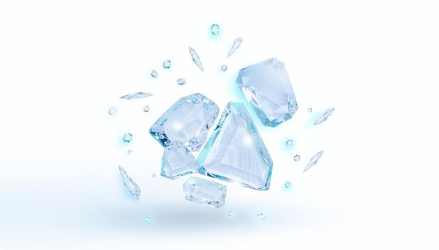 Shattering Ice Crystals Dynamic Motion