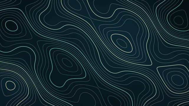 Abstract Topographic Contour Lines Map Terrain Pattern Seamless Loop Background