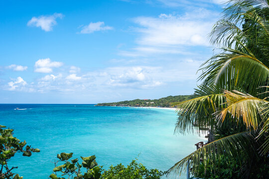 Turquoise waters at Bira Beach, Sulawesi, Indonesia coastline view