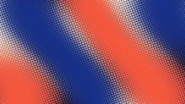 Retro Halftone Dot Waves Pop Art Vintage Print Style Seamless Loop Background
